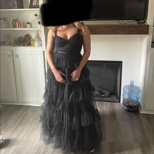 BCBGMAXAZRIA tulle evening gown